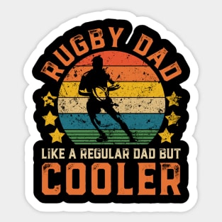 Rugby Dad Funny Vintage Rugby Player Father's Day Gift Sticker